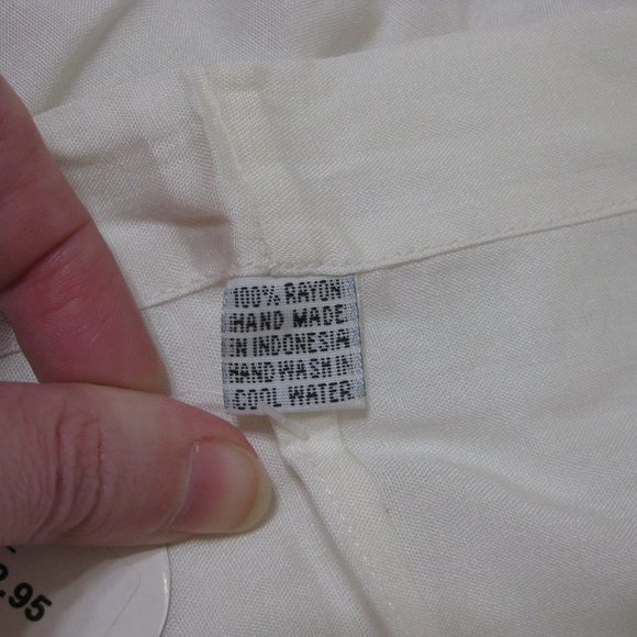 NWT City Buddha white Indian embroidered split pants OS one size - Picture 4 of 8